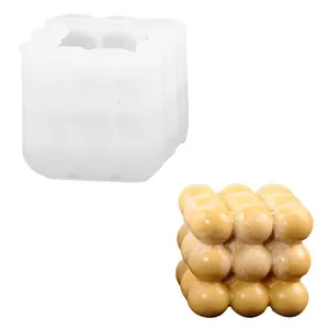9-gaats bubble cube siliconen mal voor DIY kaarsen, mousse en fondant taart decor