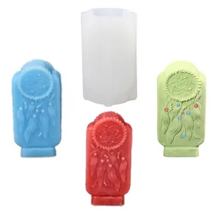 Moule en silicone et ornements de bougies rectangulaires attrape-rêves en trois couleurs