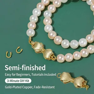 Handgefertigtes DIY Schmuckherstellung Starter Kit 14K Goldgefüllter Herzverschluss Stahldraht Zange Für Armband Halskette Zubehör