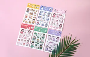 Variété d'autocollants de dessins animés pour le scrapbooking et la décoration de journaux