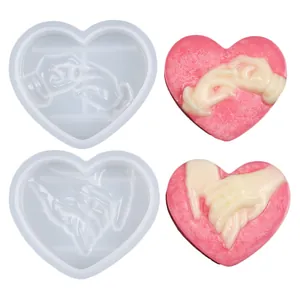 Herzform Händchenhalten Silikonform Für Valentinstag DIY Schokolade Süßigkeiten Fondant Kuchen Dekoration Romantische 3D Relief Form