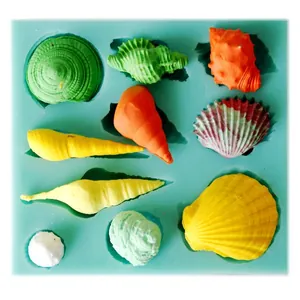 Ocean themed seashell and conch silicone fondant mold for DIY cake decoration and chocolate