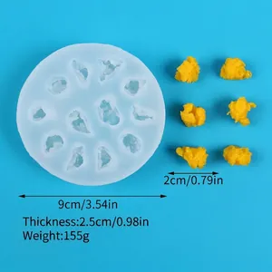 Vista detallada del molde de silicona para palomitas con medidas DIY