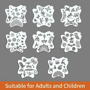 Reusable hollow face painting stencils for kids stage makeup and artistic body painting