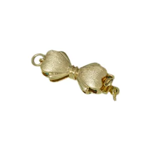 Edler 14k goldgefüllter Verschluss in Schleifenform für DIY-Perlenketten und Armbänder