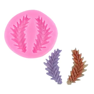 Molde versátil de silicona con hojas para decoración de pasteles de fondant y chocolate