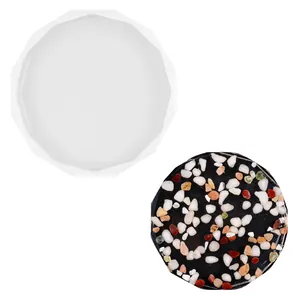 Stampo circolare in silicone sfaccettato per sottobicchieri fai-da-te in resina casa