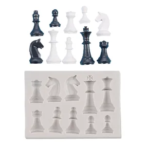 International chess piece silicone mold for resin casting, chocolate, and candle making