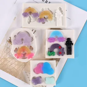 Stampi in silicone arcobaleno e nuvola per resina fai da te e decorazioni torte