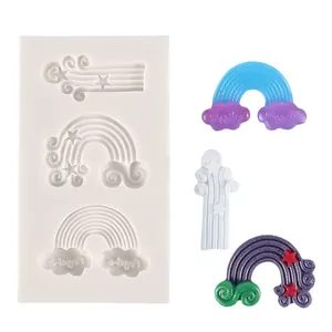 Stampo in silicone arcobaleno e nuvola per decorazione torte e cioccolato fai-da-te casa