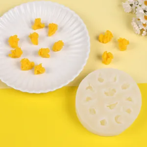 Molde de silicona 3D con forma de palomitas para decorar pasteles de fondant y dulces