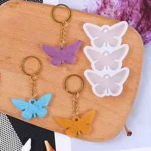 Stampo in Silicone per Resina a Forma di Farfalla Fai da Te per Portachiavi Ciondolo Creazione Gioielli Artigianali Orecchini a Farfalla