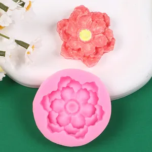 Macro view of sunflower silicone mold for DIY resin accessories and floral decorations