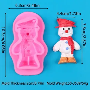 Schneemann-Silikonform für Weihnachtsdeko mit Größen- und Gewichtsangaben