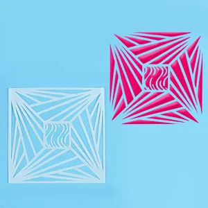 Pochoir à motifs géométriques détaillé pour décoration de gâteaux et pâtisserie DIY