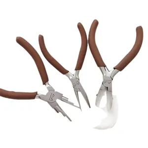 Premium carbon steel jewelry pliers set including 6-step looper and nylon jaw tools