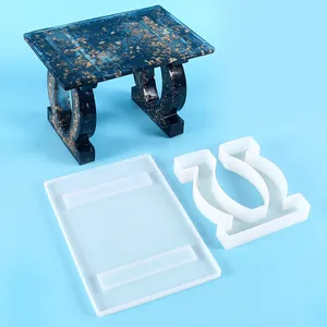 Σετ καλουπιών ρητίνης DIY για μίνι γραφείο περιλαμβάνει καλούπια για επιφάνεια και πόδια