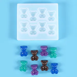 Mini Beer Kristallijne Lijm Vorm DIY Ambachtelijke Hars Siliconen Vorm Voor Sieraden Sleutelhanger Hanger Maken Tool