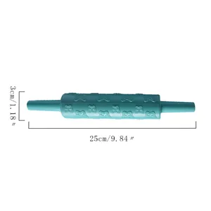 Detailed measurements of the embossed butterfly pattern rolling pin for baking