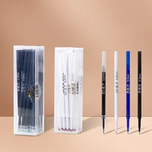 0.5mm ST tip quick-dry gel pen refills in black and blue ink for smooth writing