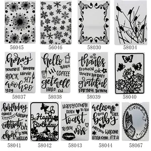 Plastic Embossing Folder Stencils For DIY Scrapbooking Greeting Card Making Painting Templates Butterfly Snowflake Heart Pattern