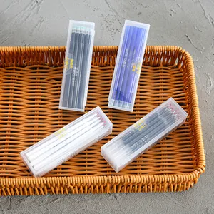 0.5mm ST tip quick-drying black and blue gel pen refills in transparent storage boxes
