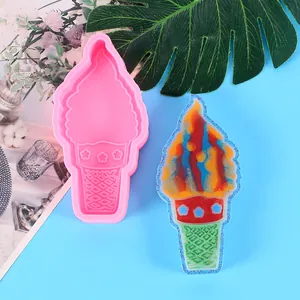 Creative silicone ice cream cone mold for fondant cake decorating and DIY resin crafts