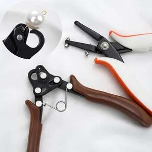 Professional Titanium Steel Jewelry Pliers Tool For DIY Jewelry Making 9-Pin Looping Pliers And Hole Punch Pliers Handmade Beading Wire Work Tools