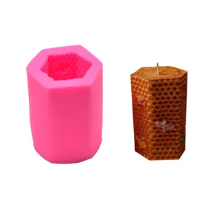 Molde de silicona profesional 3D de panal para velas de aromaterapia y jabones DIY