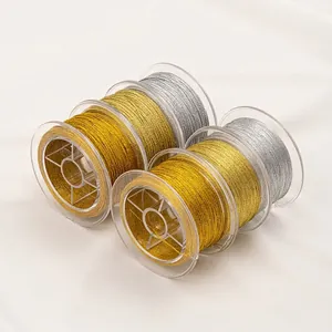 Metallic Braided Thread For Jewelry Making DIY Handmade Bracelet Cord Gold Silver Plated Wire Accessory For Craft Projects