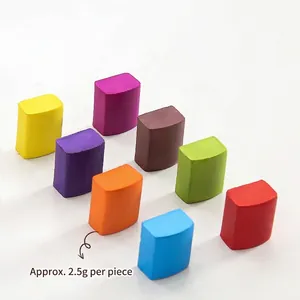 Set di acquerelli solidi a 8 colori con blocchi spessi da 2,5 g a forma di zucchero per bambini