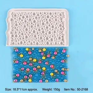 Detailansicht einer Silikonform mit Tropfenmuster für die Dekoration von Fondantkuchen.