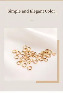Gros plan d'anneaux de jonction ouverts en or 14K de haute qualité pour bijoux DIY