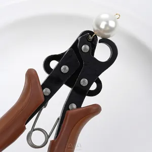 Close-up of professional 9-pin looping pliers for DIY jewelry making and wire wrapping