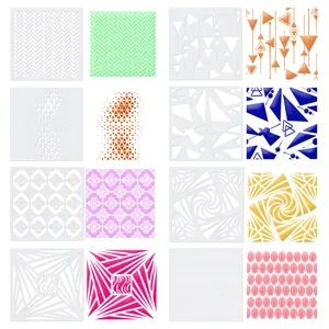 Lot de 8 pochoirs géométriques creux pour la pâtisserie et la peinture artistique