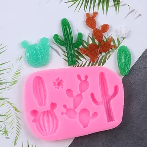 Siliconen mal voor DIY cactusvormen van was en hars inclusief voorbeelden van eindproducten