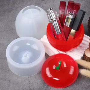Stampo in silicone a forma di mela per scatola portagioie e candeliere in resina