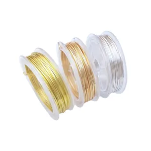 Fil de bijoux carré demi-dur de 0,75 mm en finitions or rose et argent de qualité