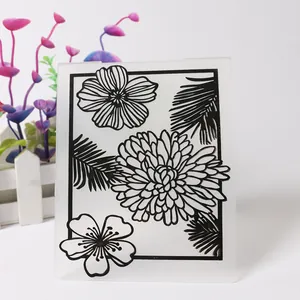 Floral pattern embossing folder for fondant cake decoration and DIY paper crafts