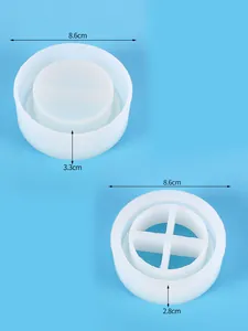 Detail view of the DIY silicone mold for flower pots and storage boxes with size dimensions