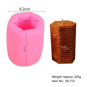 Molde de silicona 3D panal para velas DIY con dimensiones y peso indicados