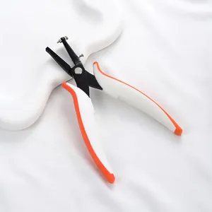 Professional jewelry making pliers with orange and white handles for DIY wire wrapping