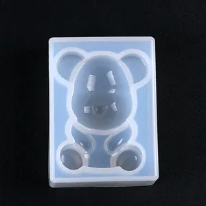 Detailed view of mini bear silicone mold for fondant, chocolate, and DIY resin crafts