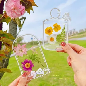 DIY Transparent Bottle Bookmark Stickers Kit For Dried Flower Specimen Making Handmade Floral Plant Press Crafts For Students Kids