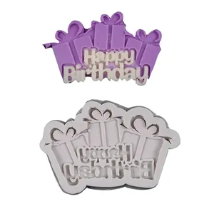 DIY Happy Birthday Geschenkbox Silikonform für Schokolade und Fondant Torten Deko