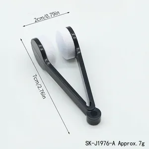 Microfiber eyeglass lens cleaning tool showing 7cm length and 2cm width dimensions