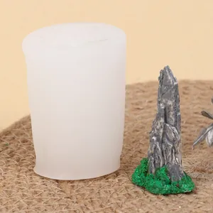 Translucent silicone mold for DIY micro rockery landscape candle and ornament making
