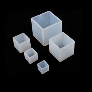 Juego de 5 moldes de silicona translúcidos para fundición de resina DIY