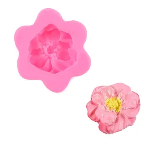 Floral silicone mold for DIY rose flower fondant cake decoration and soap making