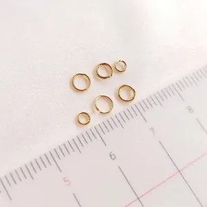 Anneaux de jonction ouverts en or 14K avec échelle de règle pour création bijoux